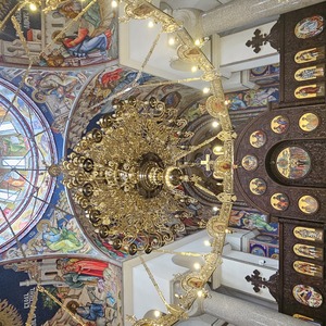 The rebuilt, and pretty glamorous cathedral