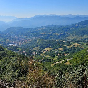 Crossing from the Vrbas valley to the Neretva