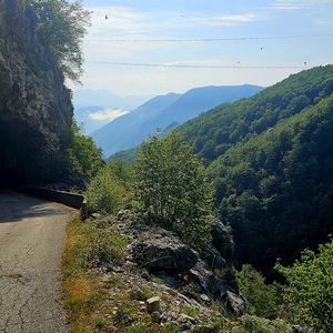 Miles of downhill before we meet a soul