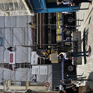 The security is intense. Barriers everywhere