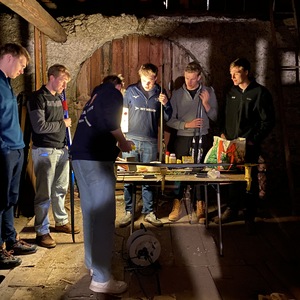 Hamish working his wax magic